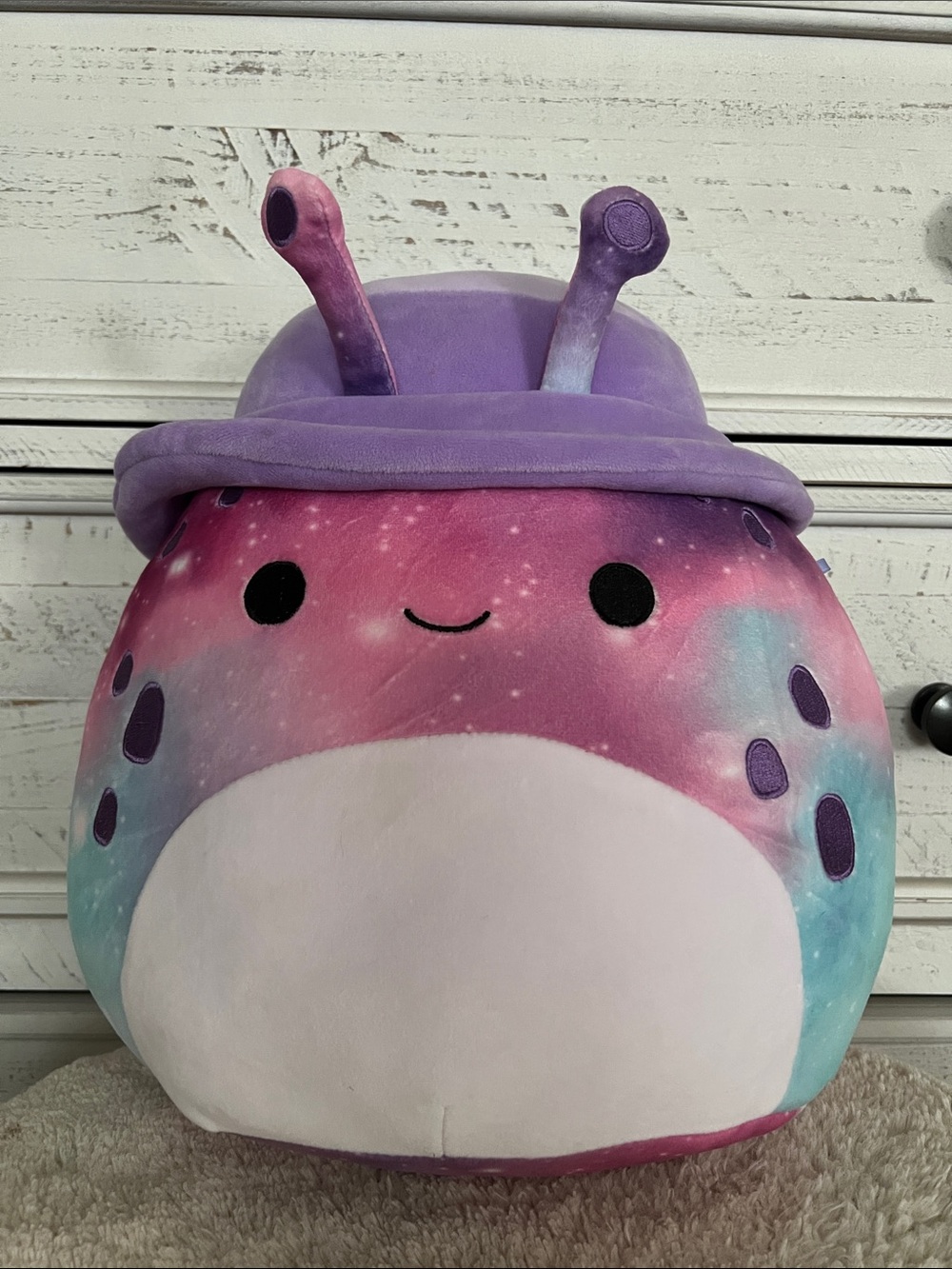 Squishmallows Purple Pink Aqua Galaxy Snail Plush